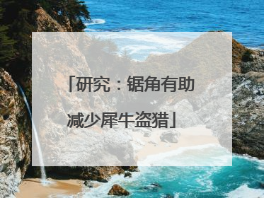 研究：锯角有助减少犀牛盗猎